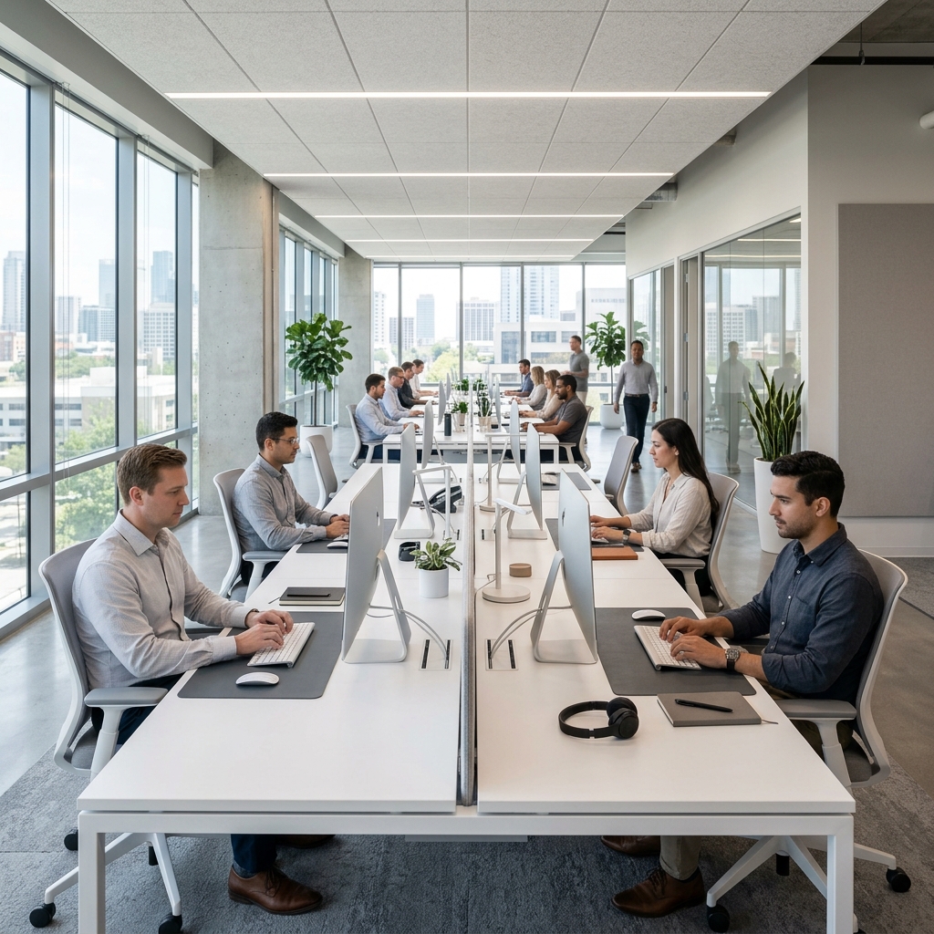 Modern workspace with premium PCs